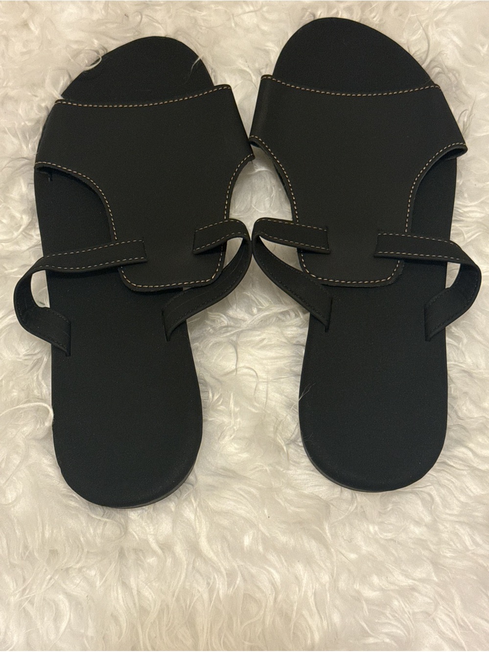 Women's Black Minimalist Slide Sandals